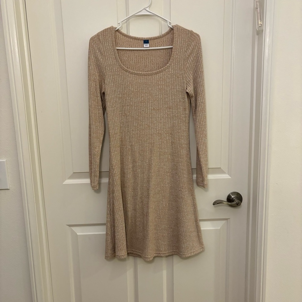 Ribbed Midi A-Line Dress